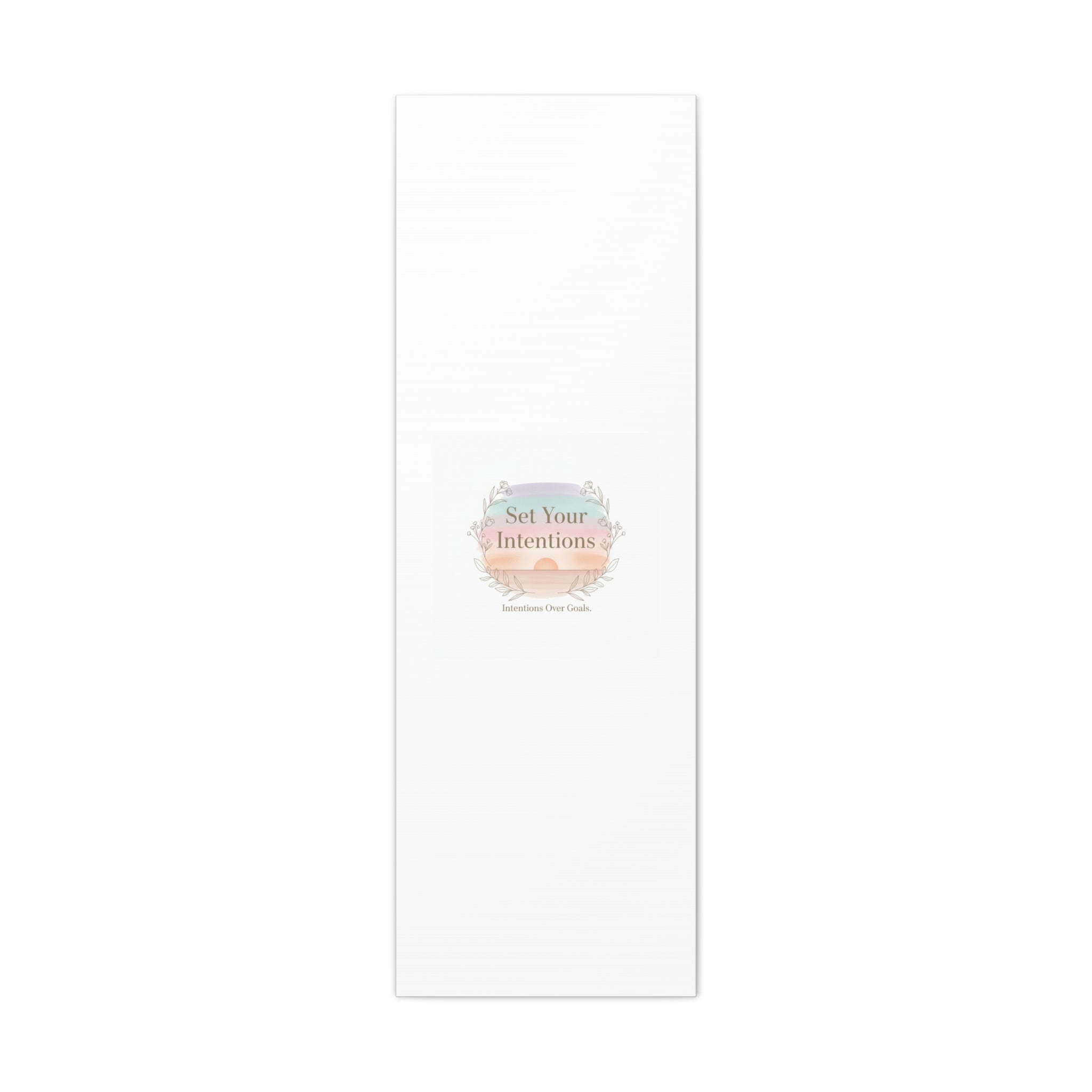 Set Your Intentions Canvas | Gentle Intentions Over Goals, Soft Wellness Art