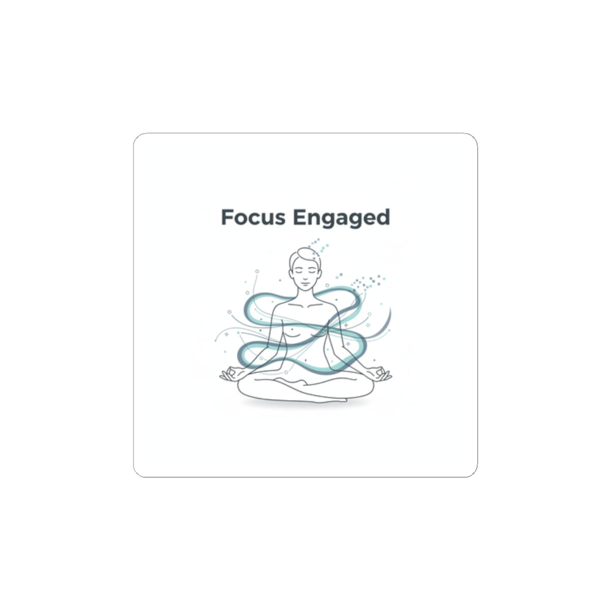 Focus Engaged Kiss-Cut Sticker | Flow State, Productivity Motivation