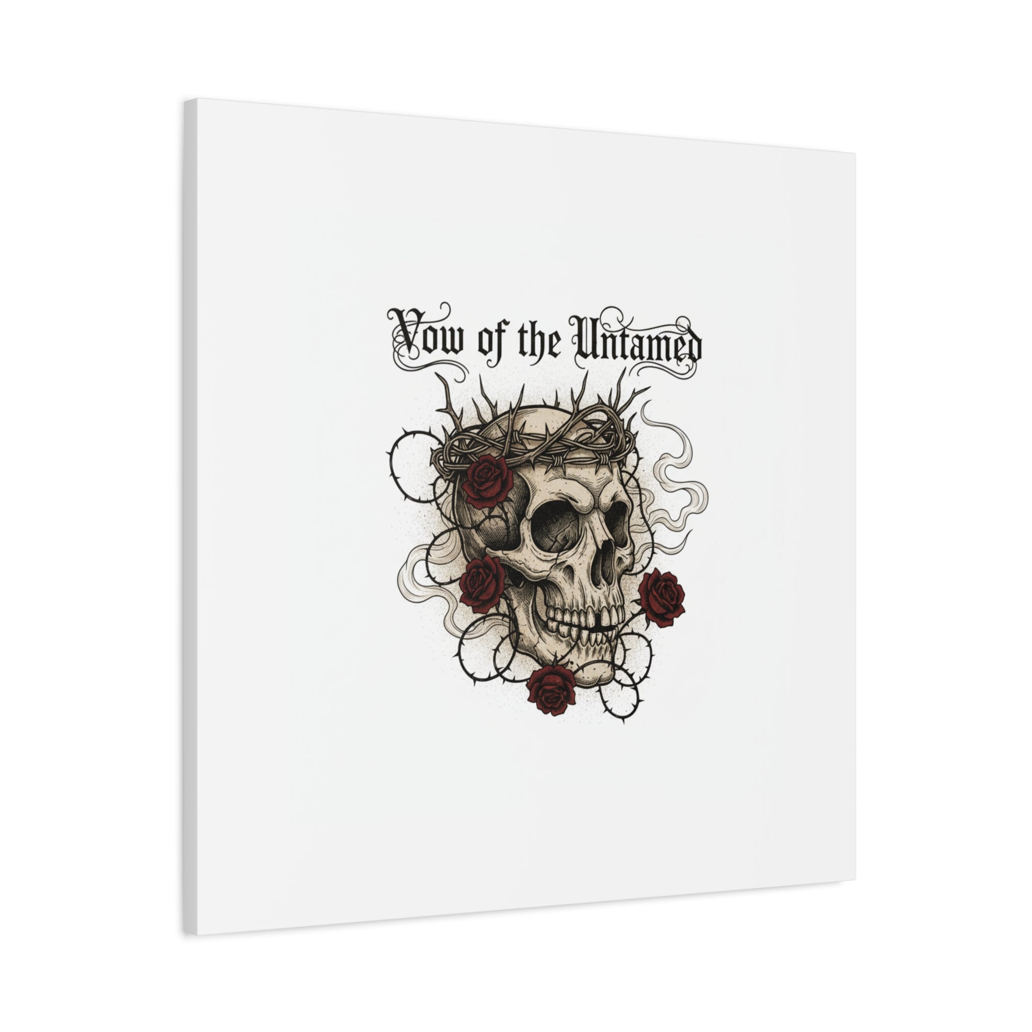 Vow of the Untamed Skull Canvas | western skull art, gothic Americana