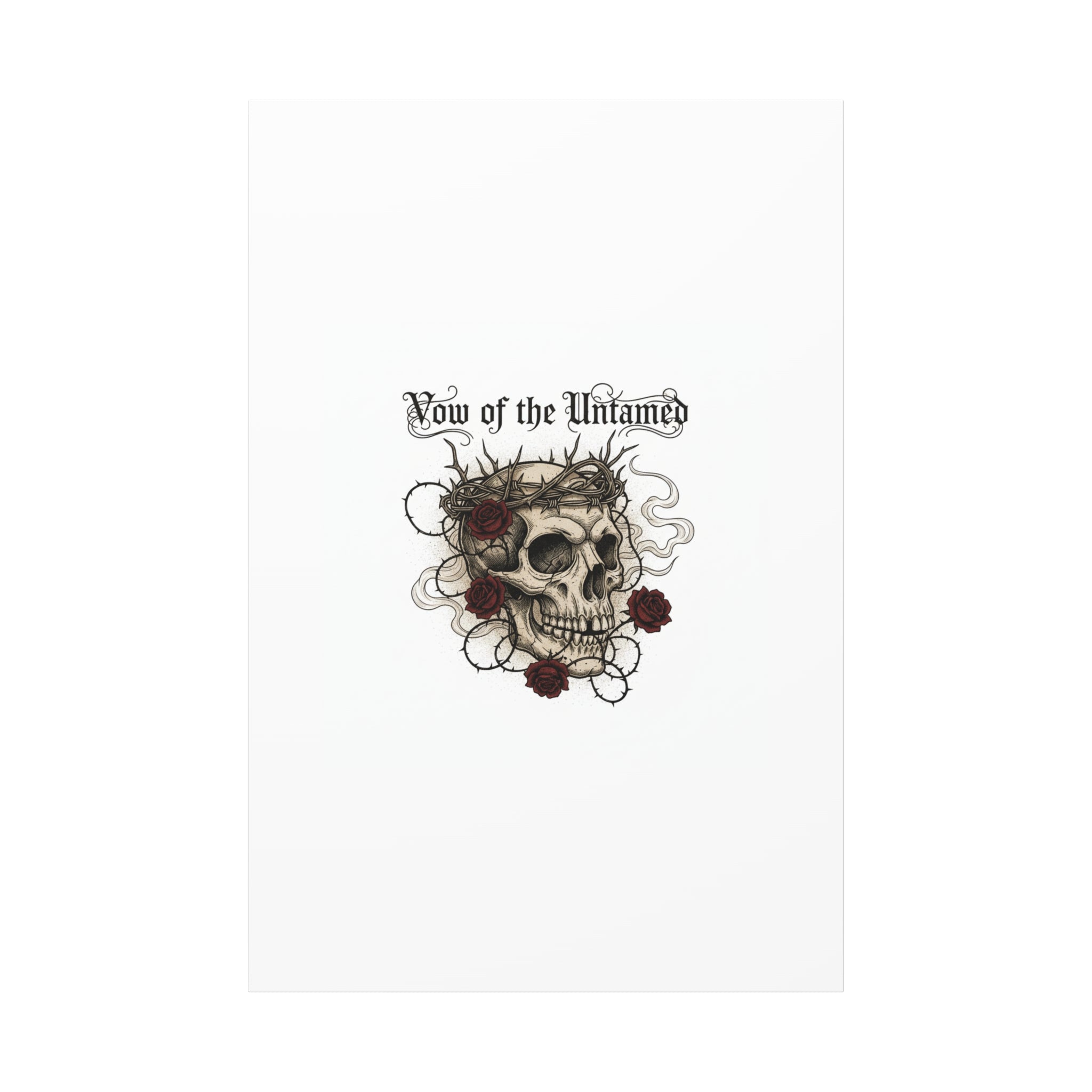Vow of the Untamed Skull Canvas | western skull art, gothic Americana