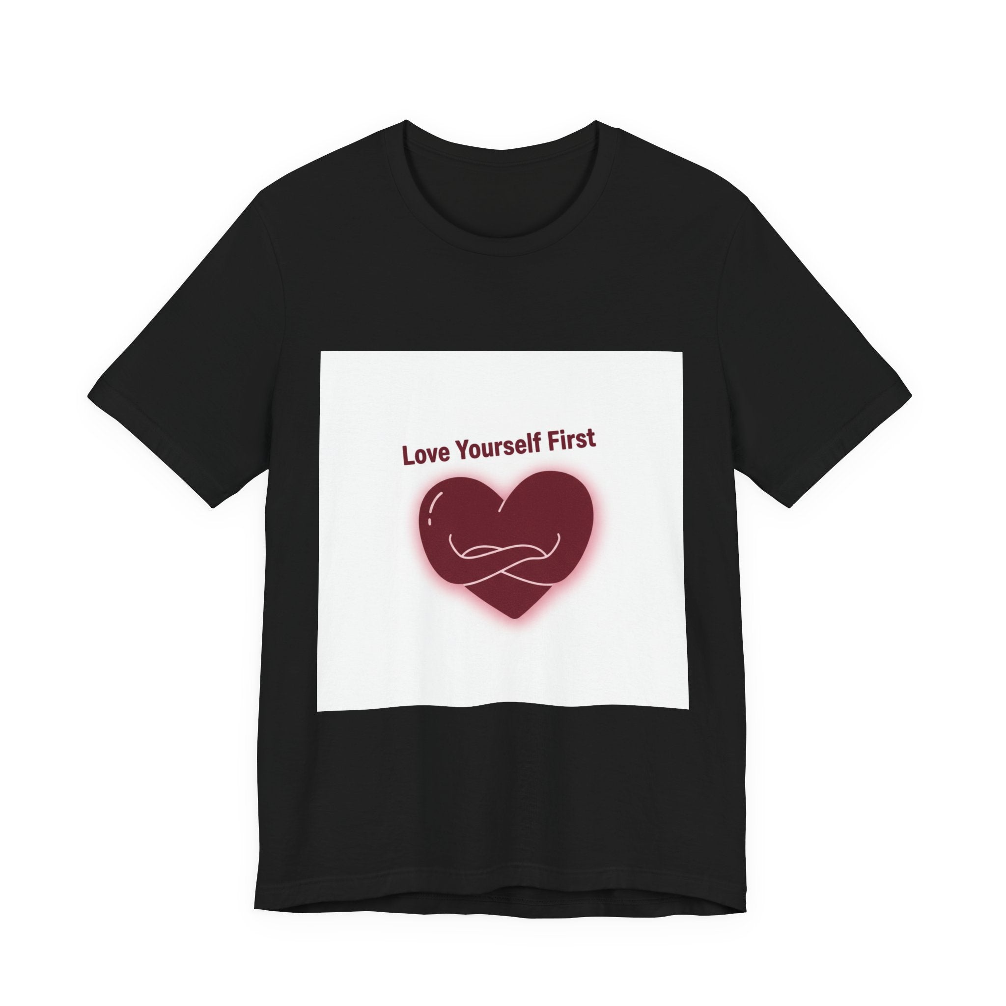 Love Yourself First Heart Tee | anti love graphic, edgy heart shirt