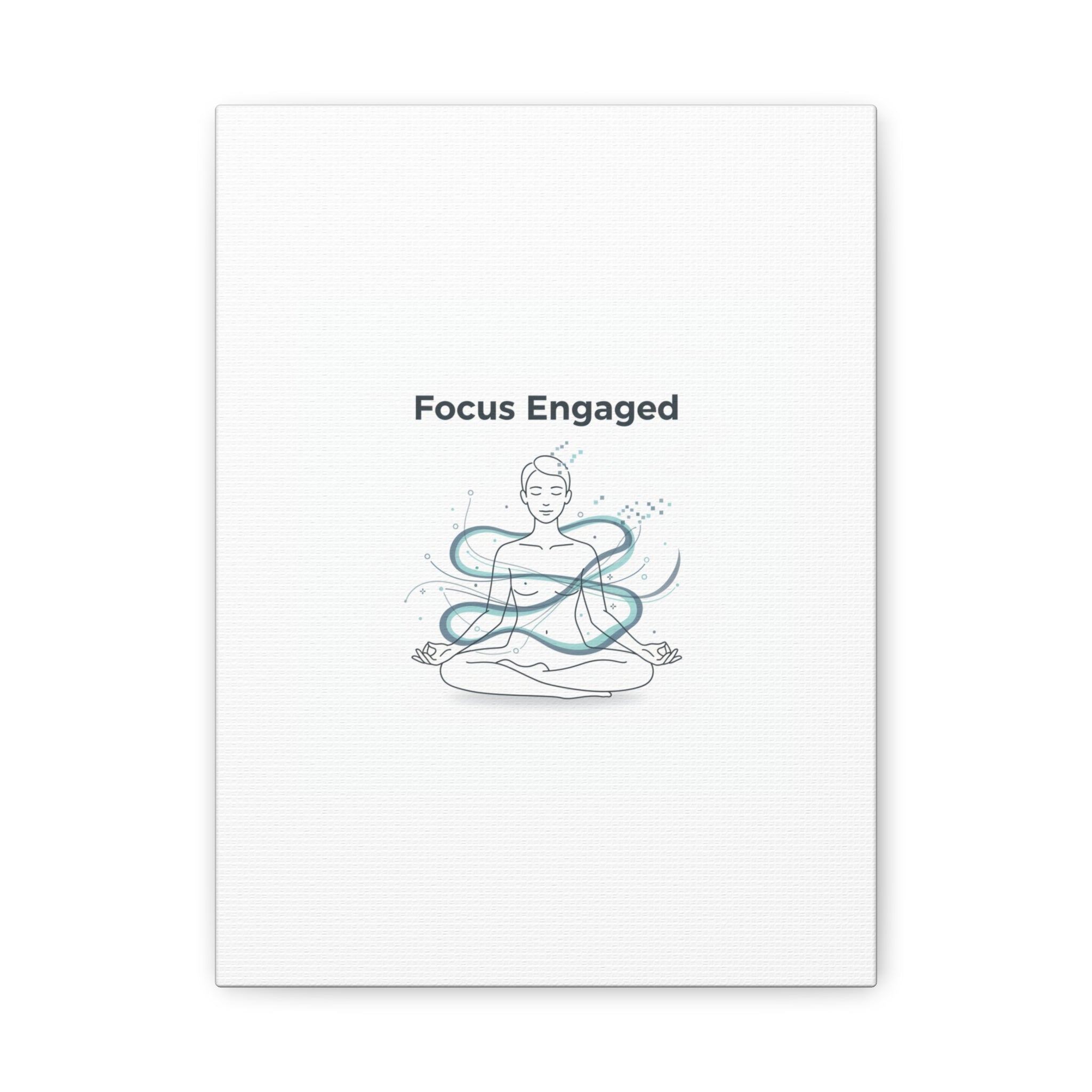 Focus Engaged Canvas, flow state poster | productivity art, ADHD merch