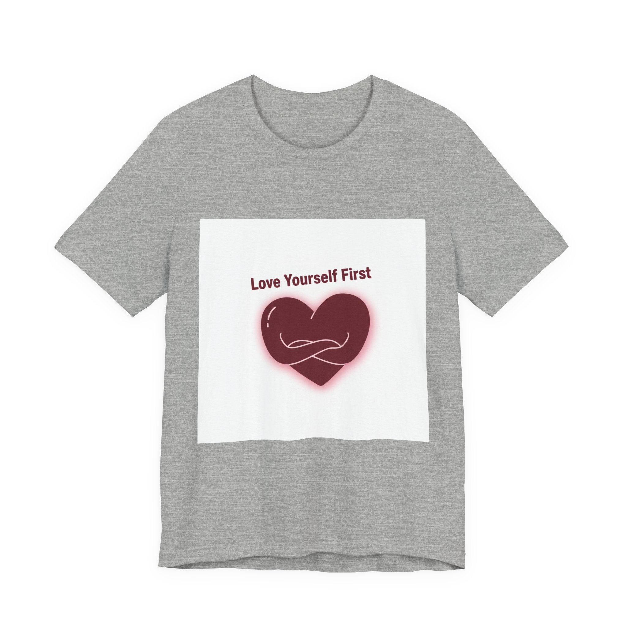 Love Yourself First Heart Tee | anti love graphic, edgy heart shirt
