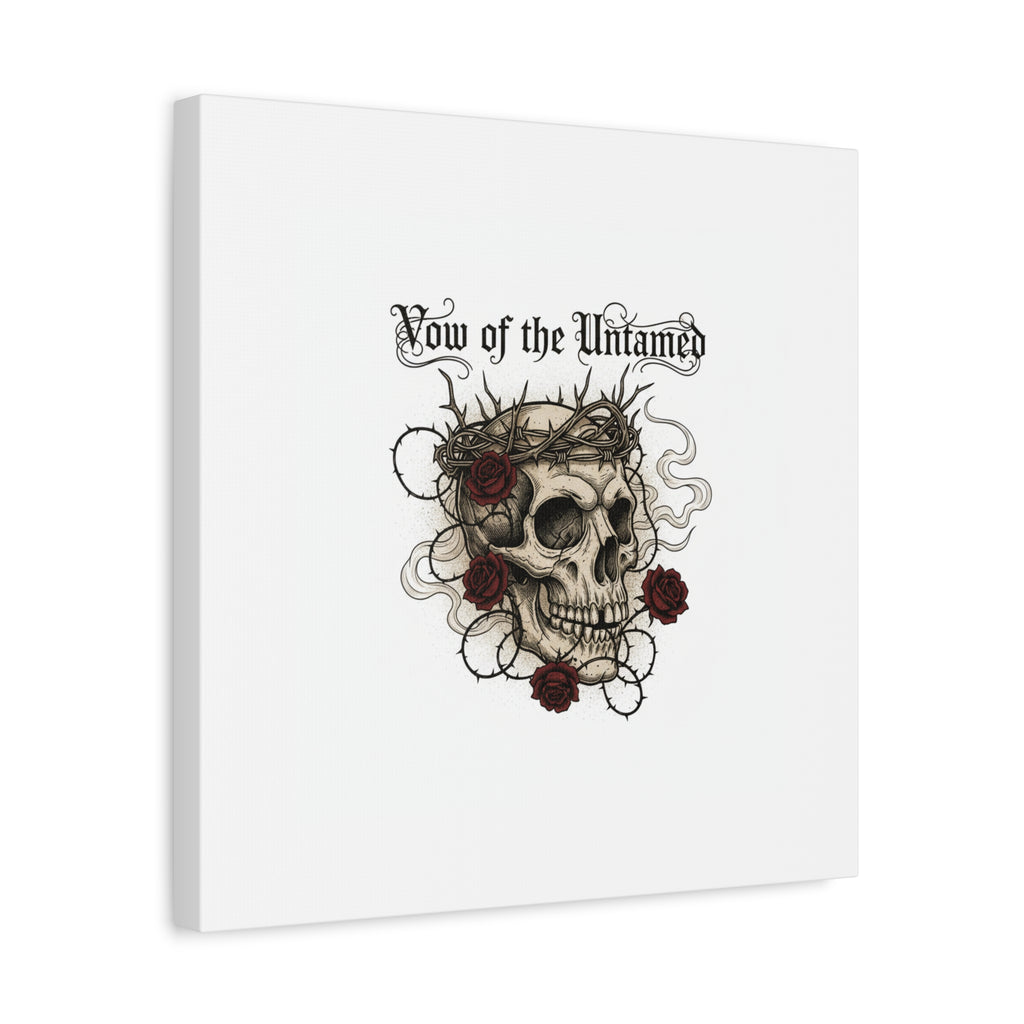 Vow of the Untamed Skull Canvas | western skull art, gothic Americana