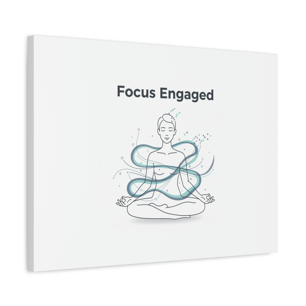 Focus Engaged Canvas, flow state poster | productivity art, ADHD merch