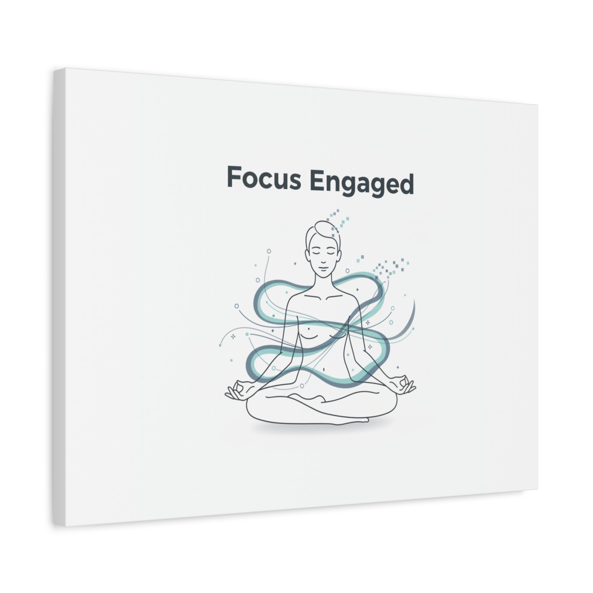 Focus Engaged Canvas, flow state poster | productivity art, ADHD merch