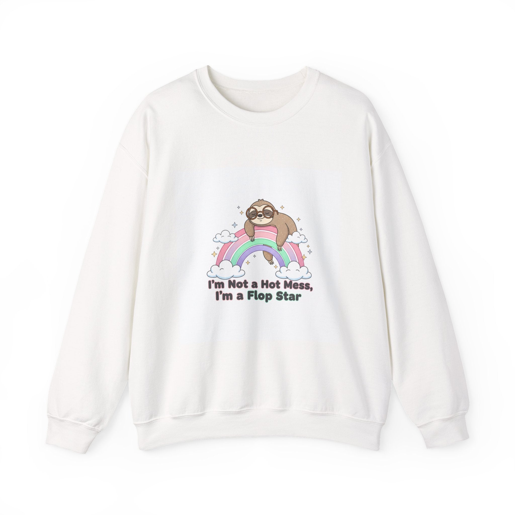 Flop Star Sloth Sweatshirt | flop era apparel, burnout humor