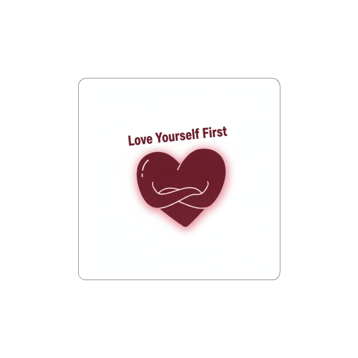 Love Yourself First Sticker | anti love, edgy heart decal
