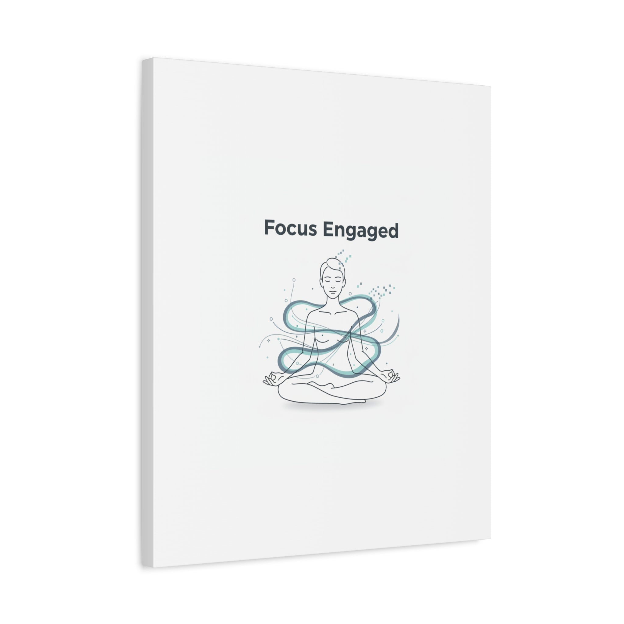 Focus Engaged Canvas, flow state poster | productivity art, ADHD merch
