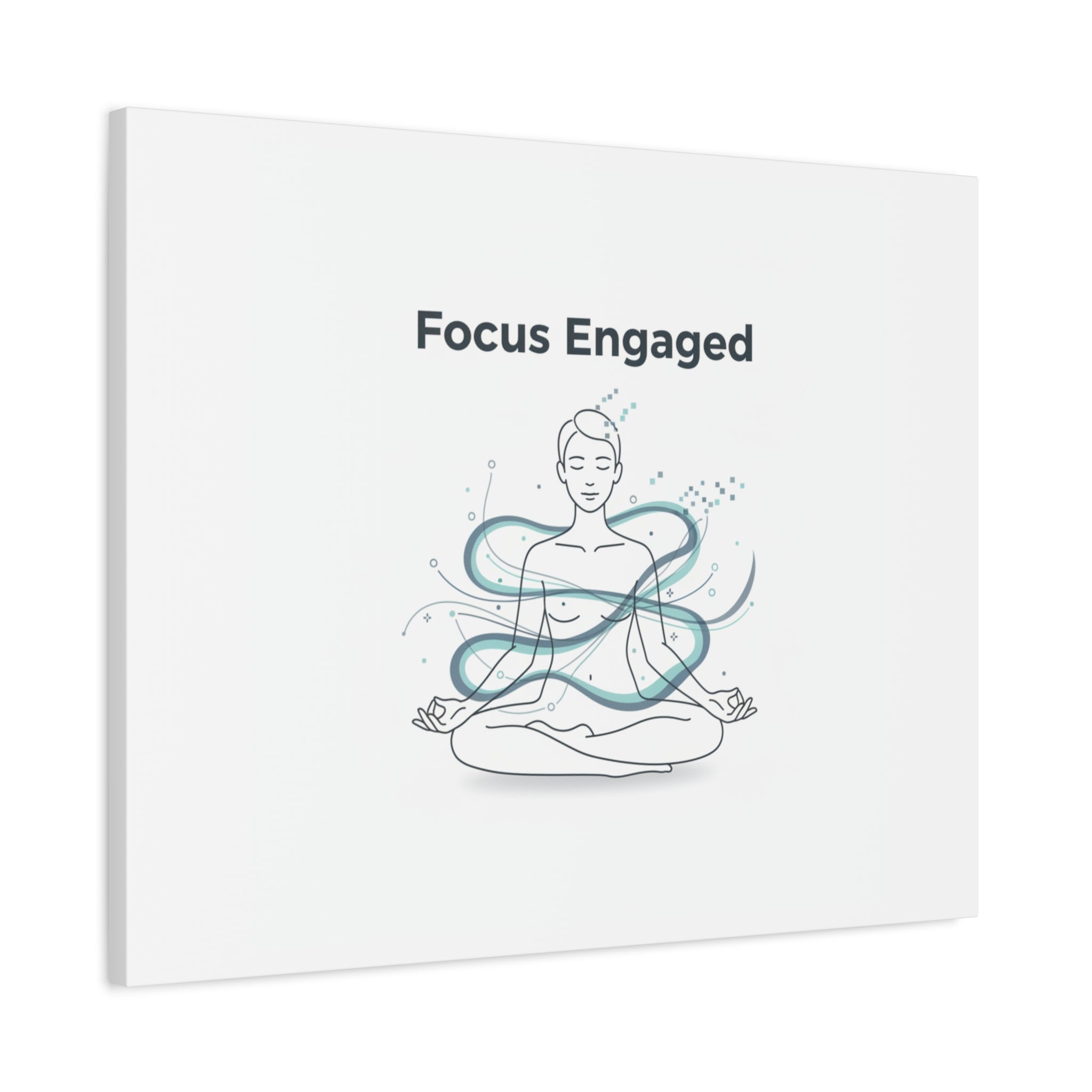 Focus Engaged Canvas, flow state poster | productivity art, ADHD merch