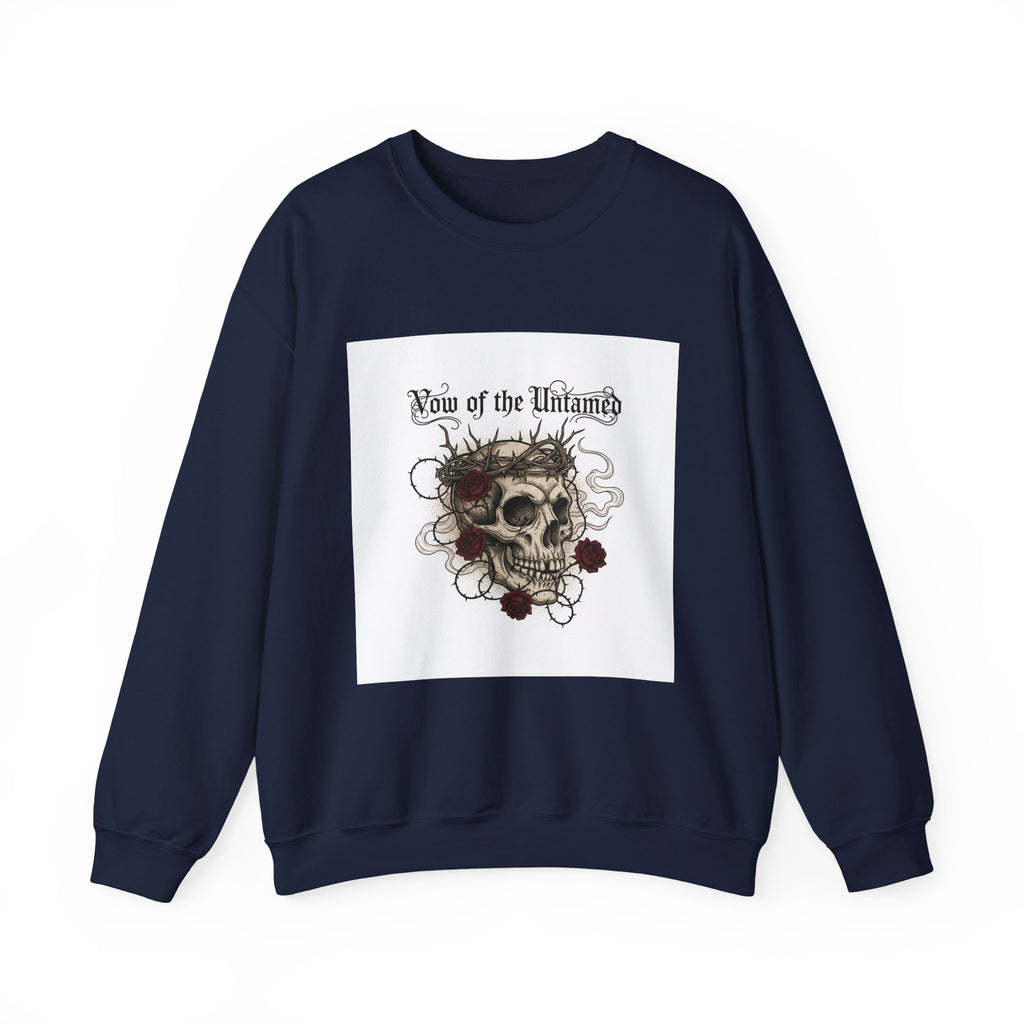 Western Skull Art Crewneck, cowboy horror shirt, gothic Americana