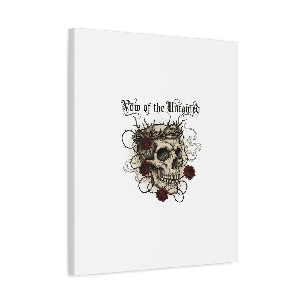 Vow of the Untamed Skull Canvas | western skull art, gothic Americana