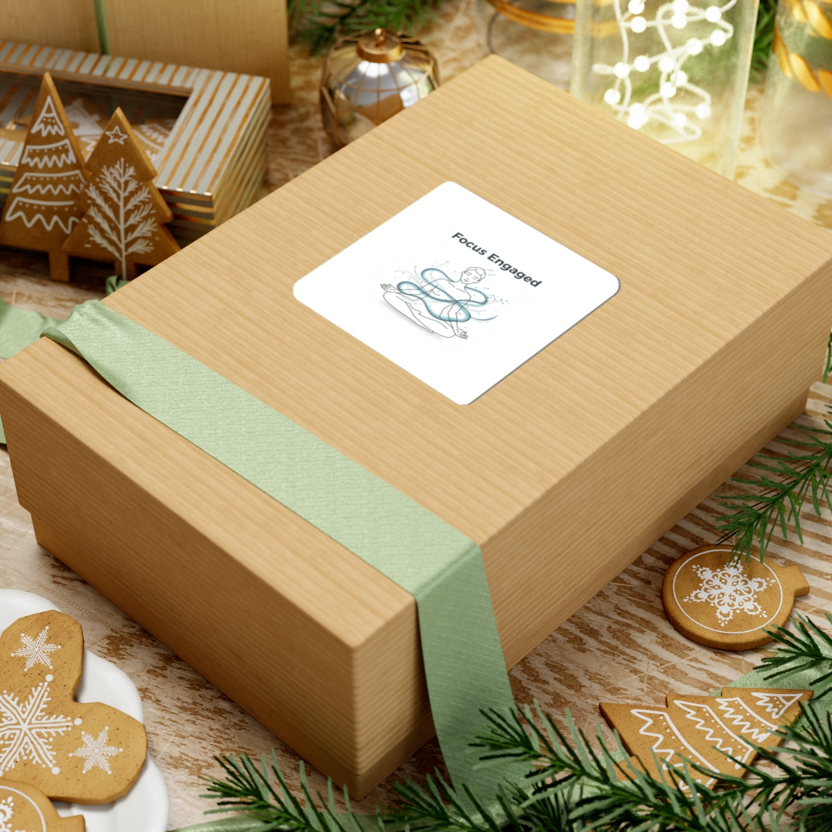 Focus Engaged Kiss-Cut Sticker | Flow State, Productivity Motivation