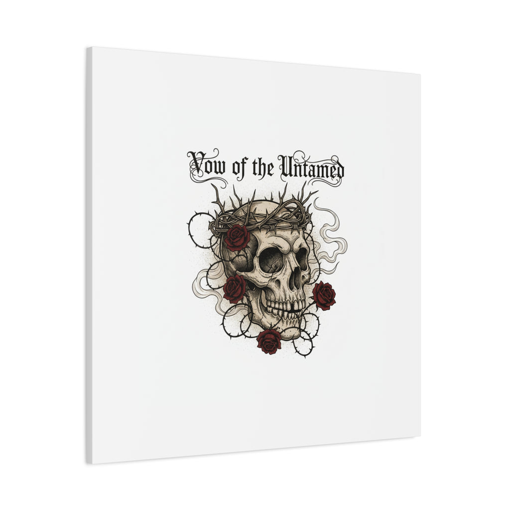 Vow of the Untamed Skull Canvas | western skull art, gothic Americana