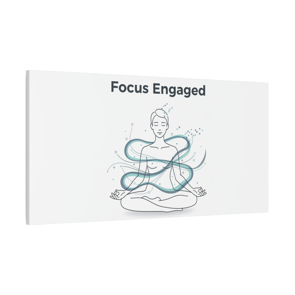 Focus Engaged Canvas, flow state poster | productivity art, ADHD merch