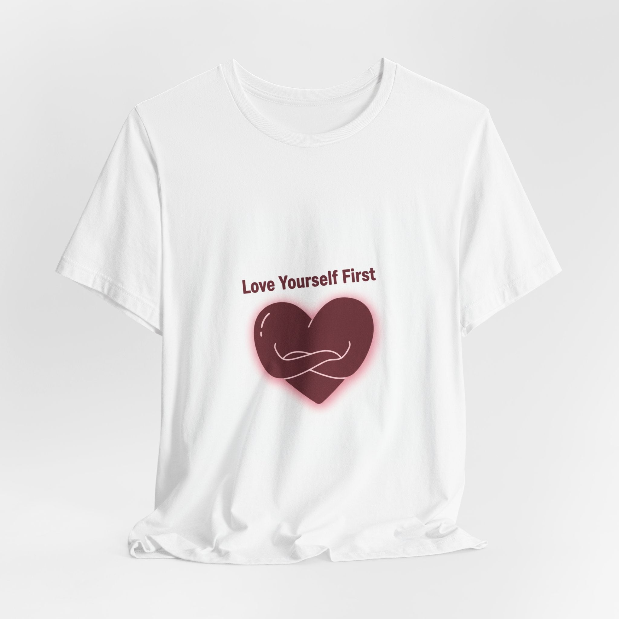 Love Yourself First Heart Tee | anti love graphic, edgy heart shirt