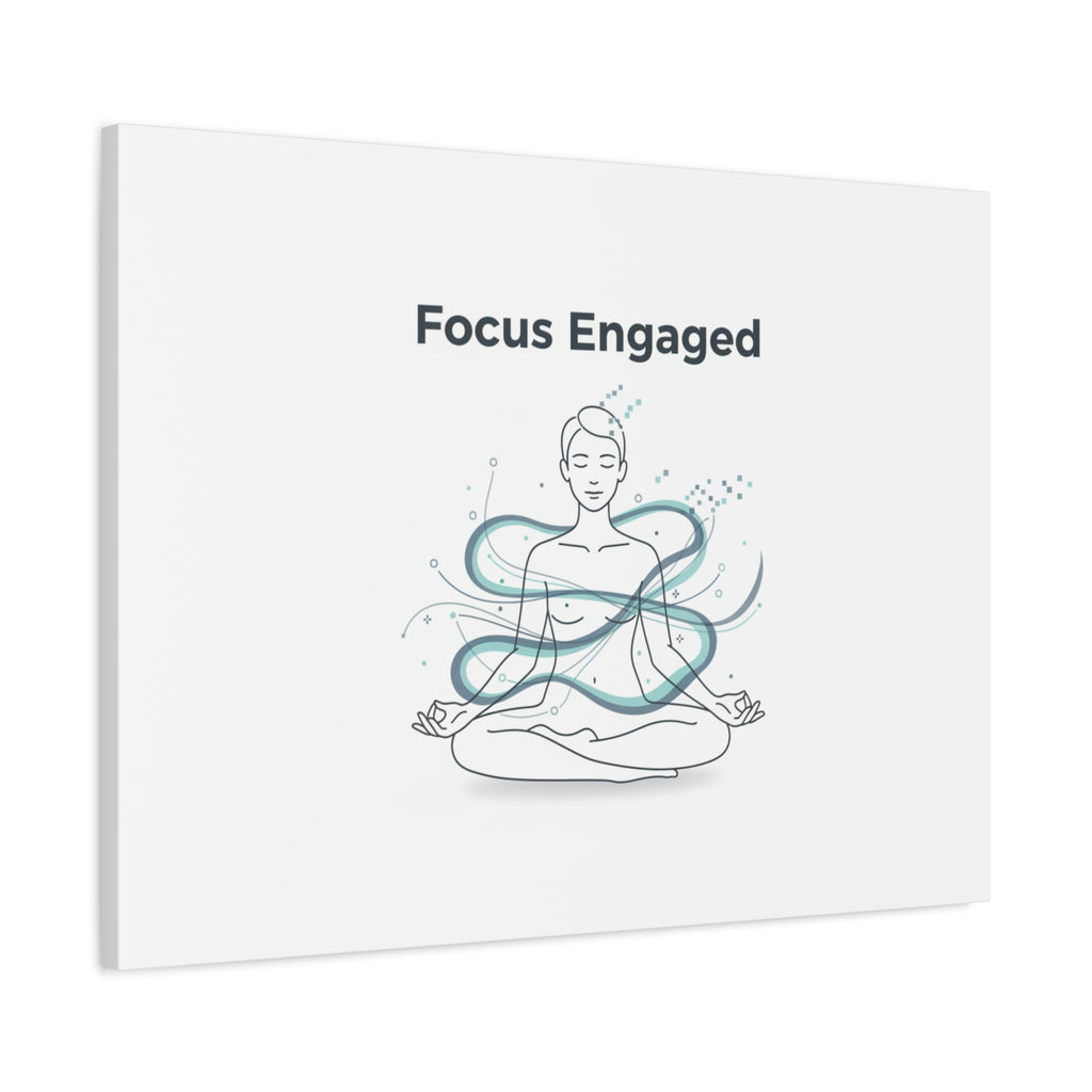 Focus Engaged Canvas, flow state poster | productivity art, ADHD merch