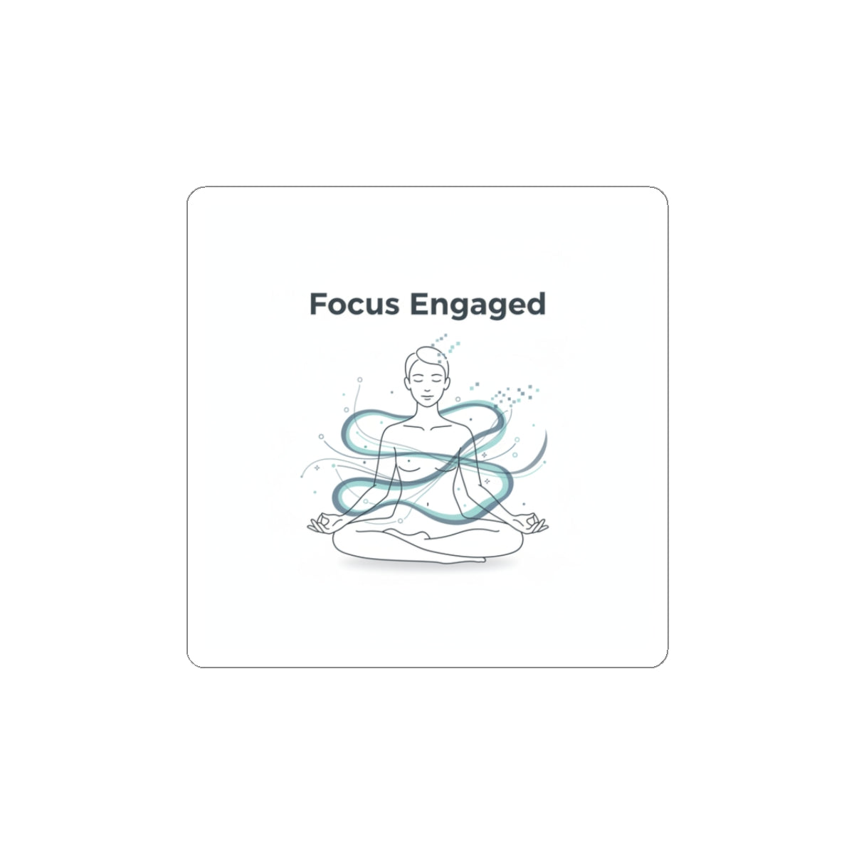 Focus Engaged Kiss-Cut Sticker | Flow State, Productivity Motivation