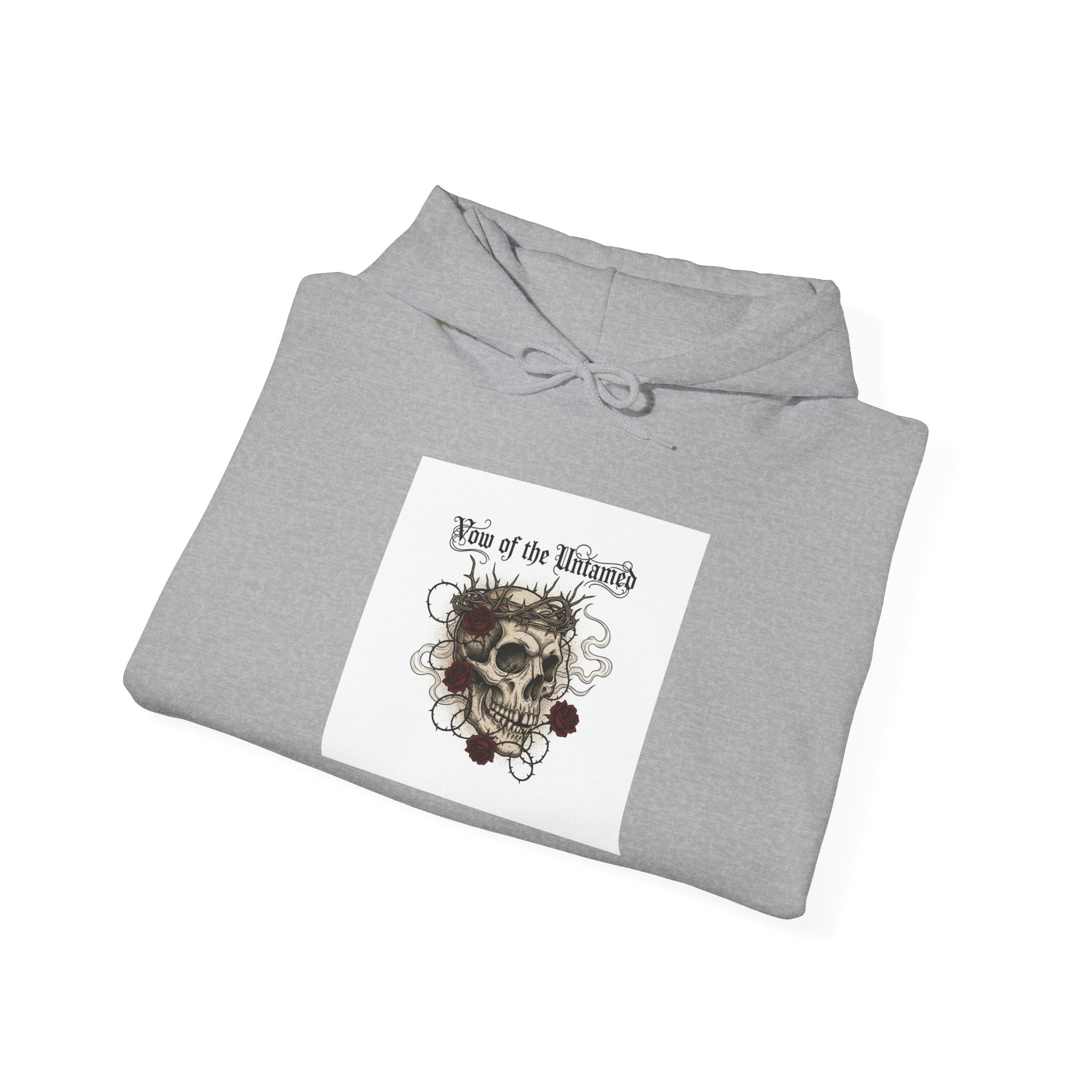 Western Skull Art Hoodie | gothic Americana, desert noir design