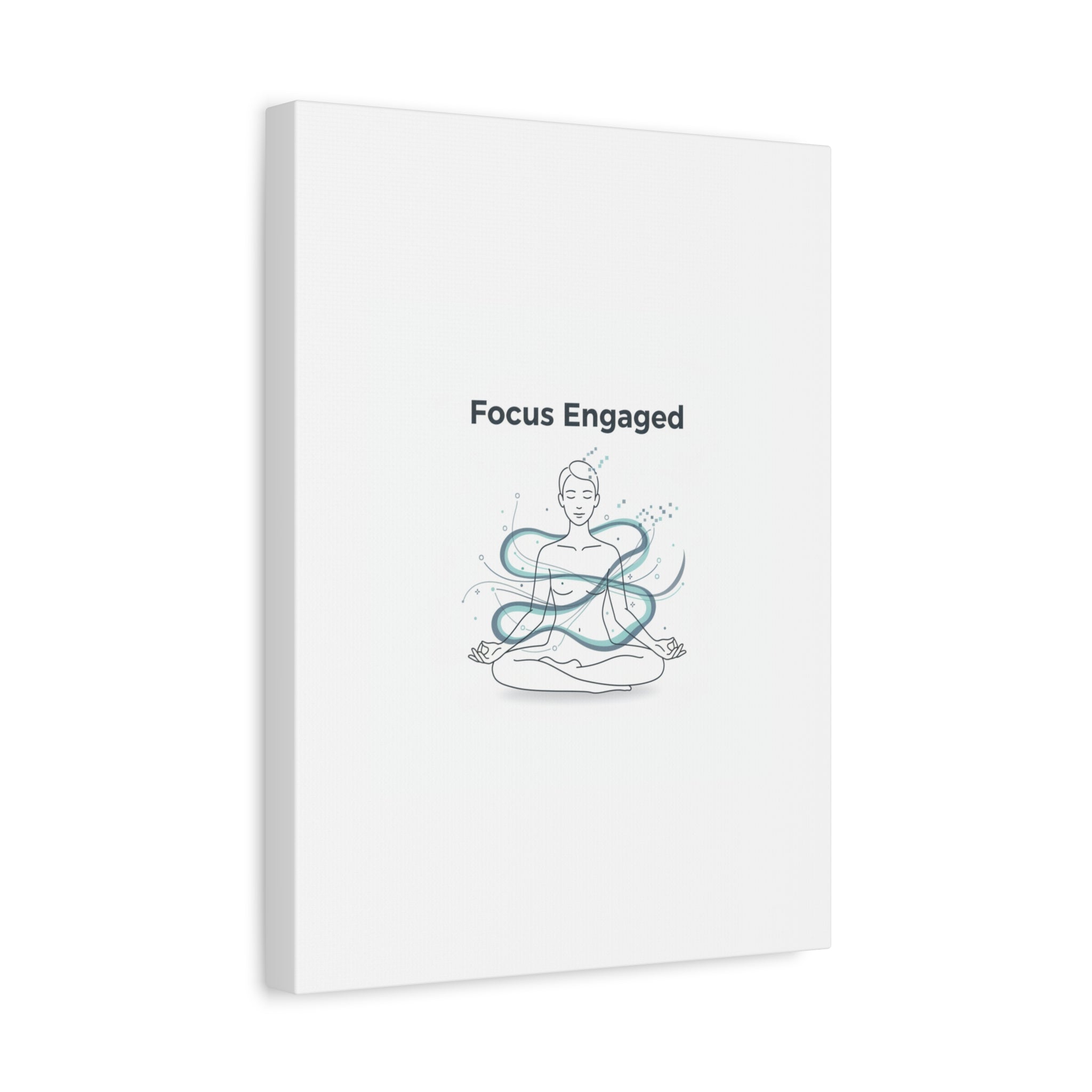 Focus Engaged Canvas, flow state poster | productivity art, ADHD merch