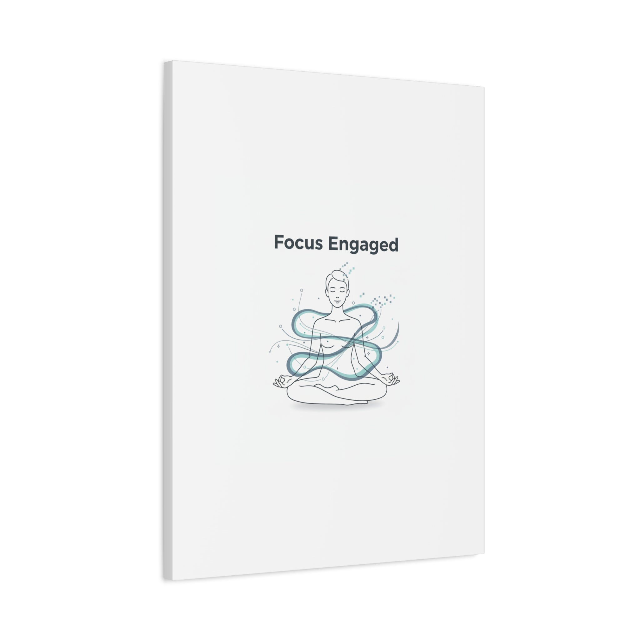 Focus Engaged Canvas, flow state poster | productivity art, ADHD merch
