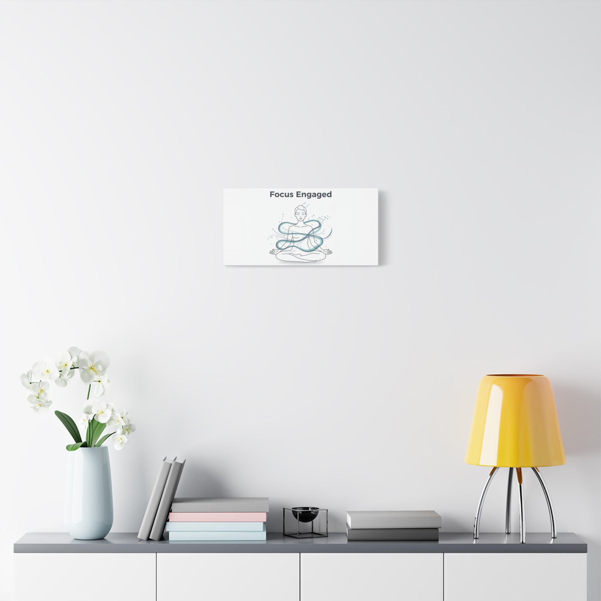 Focus Engaged Canvas, flow state poster | productivity art, ADHD merch