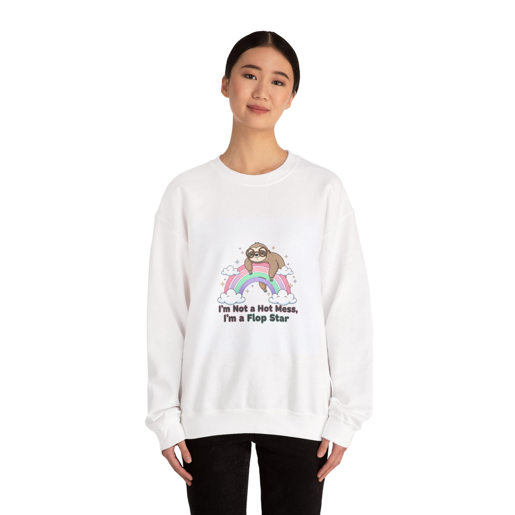 Flop Star Sloth Sweatshirt | flop era apparel, burnout humor