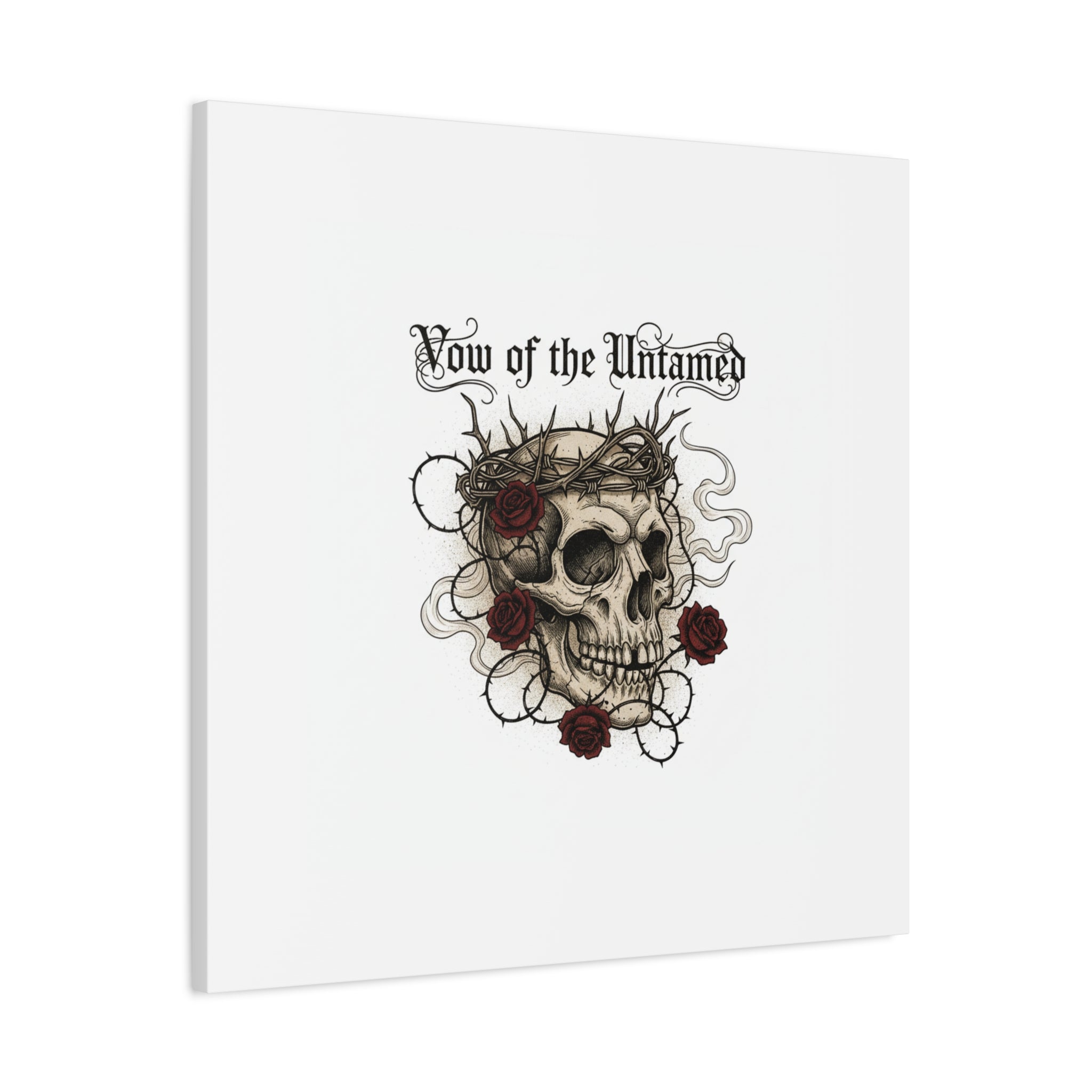 Vow of the Untamed Skull Canvas | western skull art, gothic Americana